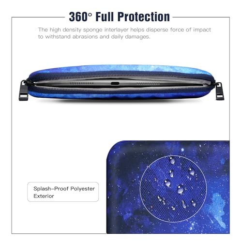 TiMOVO 9-11" Tablet Sleeve Bag, Blue Starry Sky | Fit iPad 11" A16 2025 / 10.9"/10.2" / Air 11" 5/4 Gen / Galaxy Tab A9+/A11Plus 11", Fit Smart Keyboard - color: Blue Starry Sky, size: 9-11 Inch