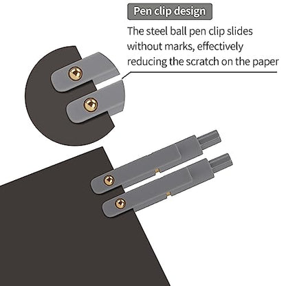 Ddaowanx Gel Pens Set,12 Pcs 0.5mm Retractable Quick Dry Black Ink Pens | Fine Point Smooth Writing Pens for Journaling,Cute Office School Supplies,Gifts for Women - color: 12 Pcs Morandi-Black Ink