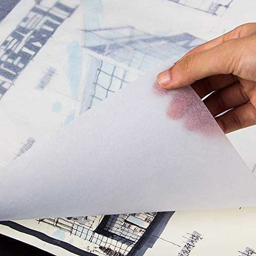 Waybas 100 PCS Tracing Paper, A4 Size, White, 8.5 x 11.5 Inch, Translucent, Sketching, Calligraphy - color: 100 Pcs