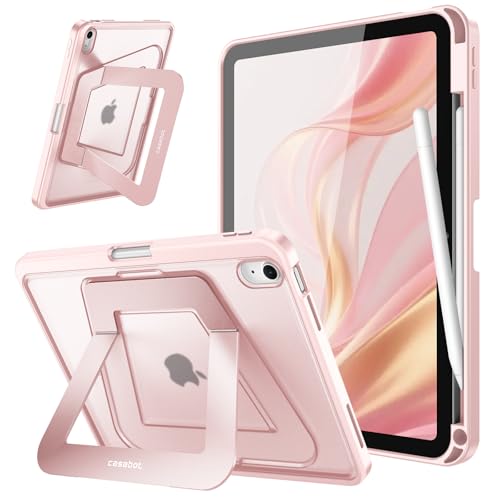 Fintie Shockproof Case for iPad (A16) 11th Generation 11 Inch (2025), iPad 10th Generation 10.9 Inch (2022) - [Built-in Pencil Holder] Slim Frosted Hard Cover with Multi-Angle Kickstand, Light Pink - color: Light Pink
