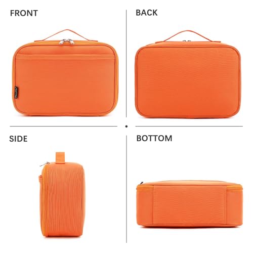 FlowFly Kids Lunch box Insulated Soft Bag Mini Cooler Back to School Thermal Meal Tote Kit for Girls, Boys, Orange - color: Orange