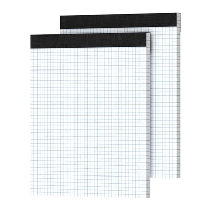 Graph Paper 8.5 X 11, 2 Pack, 4x4 Quad Ruled, Grid Paper Pad 8-1/2" X 11.75", Grid Pad 8.5 X 11.75, Engineering Notebook, Easy Tears Off, White 70 Gsm Graft Paper - style: 2 Pack