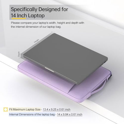Laptop Sleeve 14 Inch Laptop Case Computer Bag for 15 inch New MacBook Air M4 A3241 M3 A3114 M2 A2941 2025-2023, Purple - color: Purple, size: 14 Inch