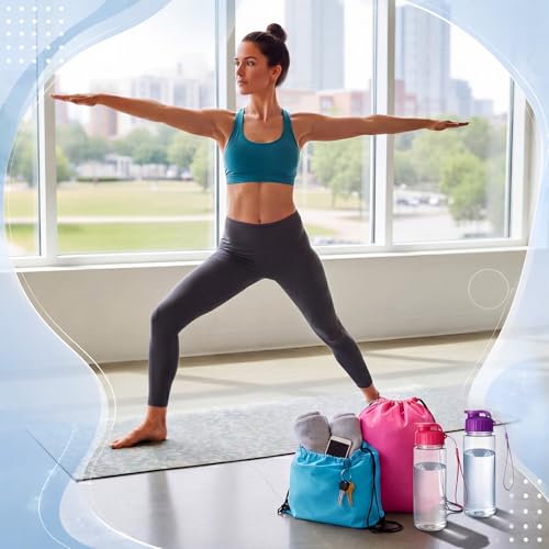 40 Pcs 17 oz Plastic Water Bottles Bulk and Drawstring Backpack Set for Back to School Gifts Reusable Flip Top Leakproof Water Bottles with Handle Adults Sports Gym Travel Outdoor(Vivid) - color: Vivid