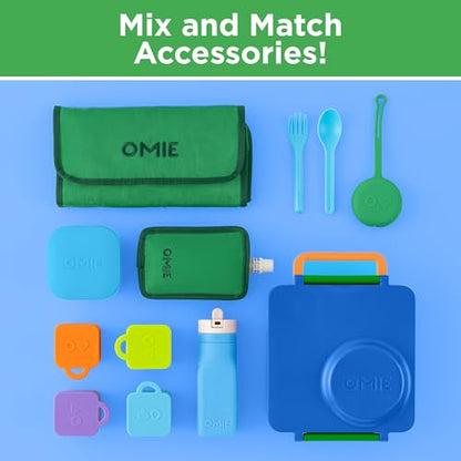 Omie OmieBox Kids Insulated Leakproof Bento Lunch Box with Food Jar (Monster Blue) - color: Monster Blue