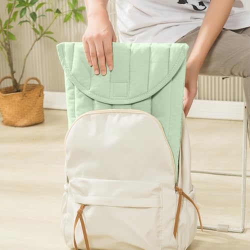 Puffy Laptop Sleeve 11-12 Inch, Soft Laptop Case, Mint Green | Compatible with 11-12 Inch Macbook Pro/Air, Asus/Dell Xps/Lenovo Laptops, Protective Carrying Bag for Women and Men - color: Mint Green, size: 11/12