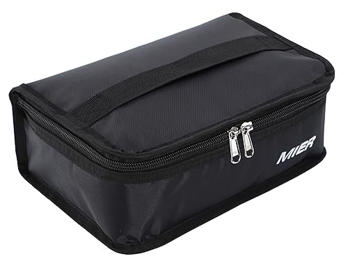 MIER Small Lunch Bag for Kids & Adults Compact Insulated Lunch Box Portable Thermal Mini Cooler for Work School Travel, Black - color: Mini Black, size: Mini