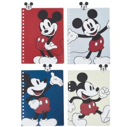 Disney Mickey Mouse Tab Journal Notebook, Spiral Bound, Cute Dividers, 8x7 | Vinyl Cover, Tabbed Dividers, Disney Mickey Mouse School & Office Supplies, Writing Journal, Diary, Travel Notebook, Notepad - style: Mickey Mouse
