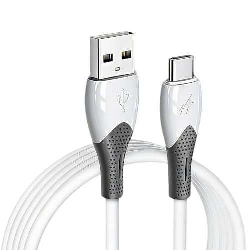 USB A to USB C Fast Charging Cable 3FT 5-Pack, USBA to USBC 100W Fast Charging Cable & 480Mbps, Android Auto and CarPlay Cable Cable for Google Pixel,Samsung Galaxy,iPhone 15/16/17 and More-White