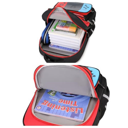 Kids Backpack 3-in-1 Boys Backpack with Lunch Bag and Pencil Case for Teens Middle School, 17 Inch Large Capacity (GAME) - color: GAME
