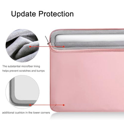 Voova Laptop Sleeve Case 14 15 Inch for Women, 360° Protective Waterproof Slim Computer Bag Cover Compatible with MacBook Air 15 M2/M3/M4 2024-2025, MacBook Pro 14/15, Hp Chromebook 14, Pink - color: Sakura Pink, size: 14-15 Inch