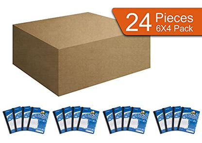 Mintra Primary Composition Notebook, 24 units 6-4 Pack, Blue Cover, 80 Sheets, 7.5in x 9.75in, Full Sheet, Ruled with Drawing Area, Flexible Hardcover Journal, Grades K-2, School & Home Use - color: Primary Ruled - Blue Only - Full Sheet, size: 24 units (