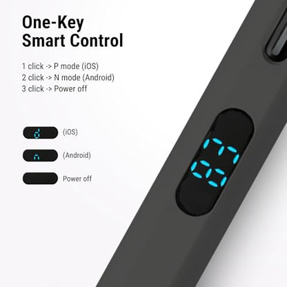 2-in-1 Stylus Pen for Touch Screen with LED Power Display, Universal Stylus Active Pencil for iPad 2018-2026, iPhone, Samsung, Android Tablet, Switch- Tilt Sensitivity Drawing, Fast Charge Digital Pen - color: Black