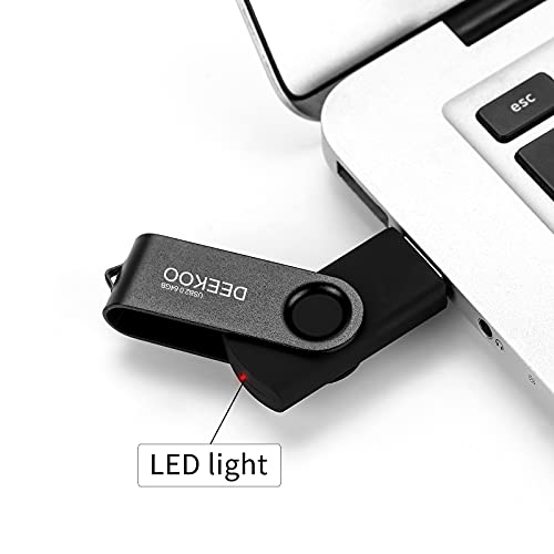 Flash Drive 64GB Thumb Drives Memory Sticks Jump Drive 2Pack 64GB USB 2.0 Flash Drives Mixed Colors: Black Green