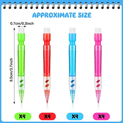 Gersoniel 32 Pieces Assorted Mini Mechanical Pencils 0.7 mm Automatic Pencils with Mini Erasers Pens Stationery Supplies for Home Office School Writing Drawing Drafting