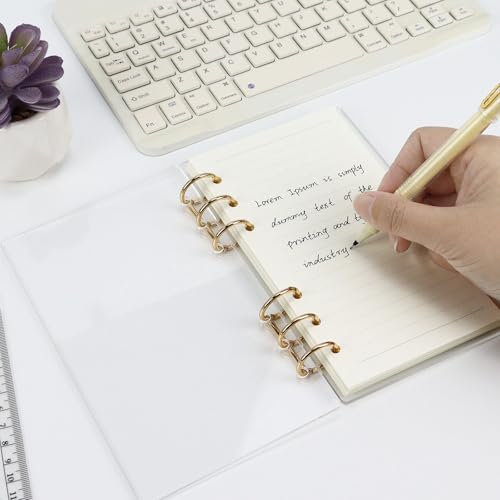 MultiBey A6 Refill Paper, 3-Pack Lined Refillable Paper, 6 Hole Filler Inserts for A6 Ring Binder, 100GSM Loose Leaf Papers 135 Sheets (270 Pages), 6.8x3.7inch - color: Lined Paper, size: A6
