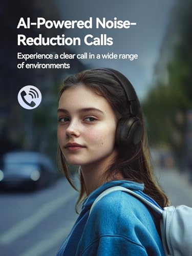 1MORE HQ20 Wireless On-Ear Headphones with Microphone, 85dB Safe Volume, 65H Playtime, Lightweight Foldable Bluetooth Headphones for School/Travel, Android and iOS Compatible, Black - color: Black