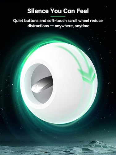 RAPIQUE USB C Wireless Mouse for USB-C Devices, White to Black Gradient Slim Mouse, Silent Click, 800/1200/1600 DPI, AA Battery Powered, Portable 2.4GHz Wireless Mouse for MacBook, iPad Pro, Laptop - color: White to Black