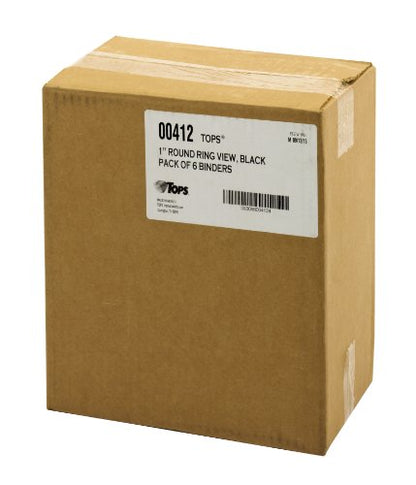 Cardinal 1-Inch, Round Ring View Binder, Black, Case of 6 Binders (00412) (Pack of 2) - size: 10.5 inches x 11.5 inches (Pack of 2)