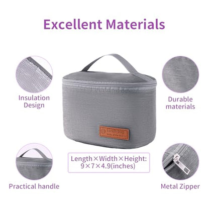Bento Lunch Box Set -2 Stackable Adult And Women's Lunch Boxes - Including Lunch Bag, Leak Proof And Bisphenol Free A - Built-In Cutlery Set - Dishwasher Safe (Purple) - color: purple