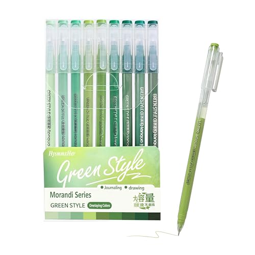 9 Colored Gel Pens Set, 0.6mm Fine Point for Black Paper & White Paper, Pens for Journaling, Adult Coloring Books, Bible, Drawing, Note Taking, Art & Journaling Supplies (Natural Forest Colors) - color: Natural Forest Colors