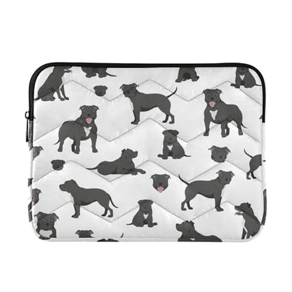Animal Laptop Sleeve Pit Bull Dog Black Computer Carrying Case Notebook Briefcase Tablet Puffy Cover Durable Waterproof PC Bag for 13.3-14" Pro Air Max - color: Multi-003