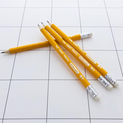 BAZIC PRODUCTS The First Jumbo #2 Yellow Pencils, Eraser, 4 Count, 2-Pack | eraser top, beginners, preschool, early grades learning to write - size: 2 Count (Pack of 1)