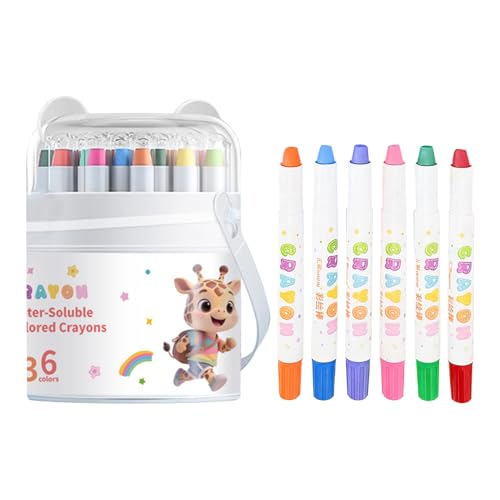 Twist Crayons 36 Pieces Smooth Safe Multifunctional Colored Pencils | Kids Crayons Coloring Supplies for Prechoolers Kindergarten Students Boys Girls Children Teen Daughter