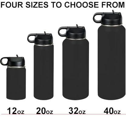 LaserGram Personalized Water Bottle, Grad Cap Class of 2023, 2024, 2025, 2026, 2027, Stainless Steel Double Wall Vacuum Insulated with Flip Top Straw, Custom Engraved Gift (12oz / 335ml Green) - color: Green, size: 12 Ounces