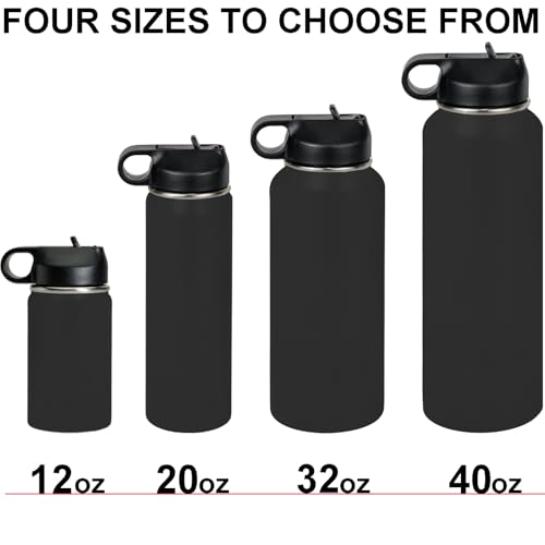 LaserGram Personalized Water Bottle, Grad Cap Class of 2023, 2024, 2025, 2026, 2027, Stainless Steel Double Wall Vacuum Insulated with Flip Top Straw, Custom Engraved Gift (12oz / 335ml Light Blue) - color: Light Blue, size: 12 Ounces