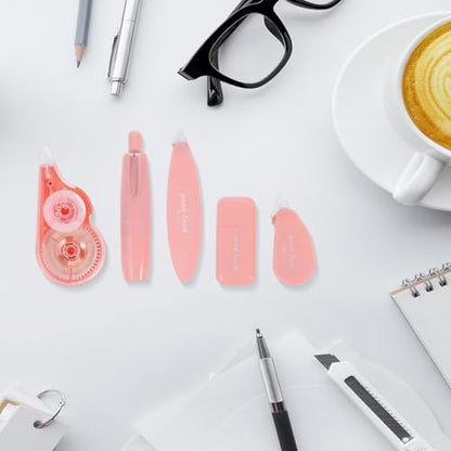 Homoyoyo Correction Tape Set with Silent Roller Multi-function 5pcs Instant Correction Plastic Tape Dispenser, Resistant to Breaking, for Office, School, Libraries, and Business Trips