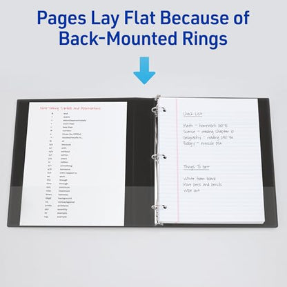 Avery Heavy-Duty View 3 Ring Binder, 2 Inch One Touch EZD Rings, 540-Sheet Capacity, 2.8 Inch Wide Spine, Versatile for Home, School, Office, 1 Red Binder (79225) - size: 0