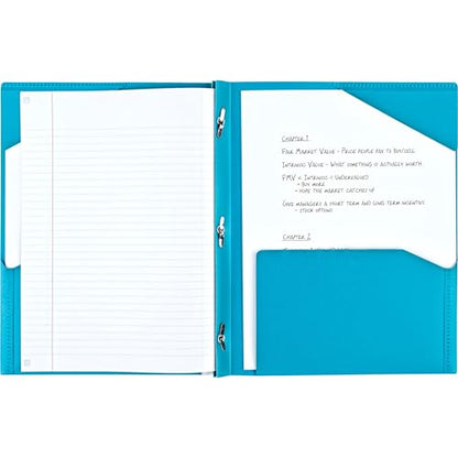 Five Star 2 Pocket Folders with Prong Fasteners, Stay-Put Folder, Folders with Pockets, Color Selected For You, 1 Count (34030)