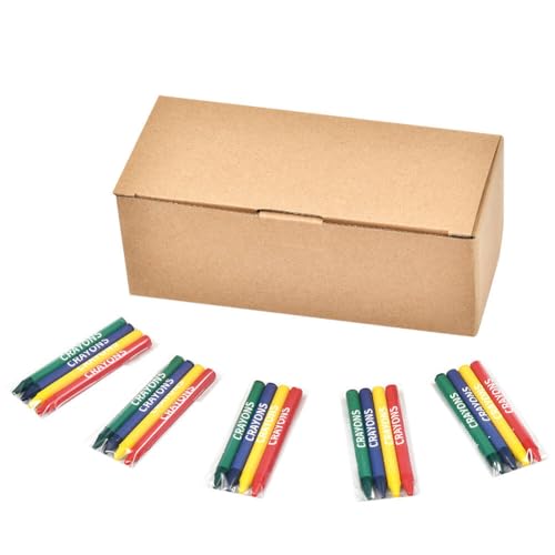 Madisi Crayons Bulk Pack, Regular Size, 4 Colors, 60 Packs, 240 Count | Crayons Bulk Individual Packs for Kids Classroom Set - size: 1 Count (Pack of 240)