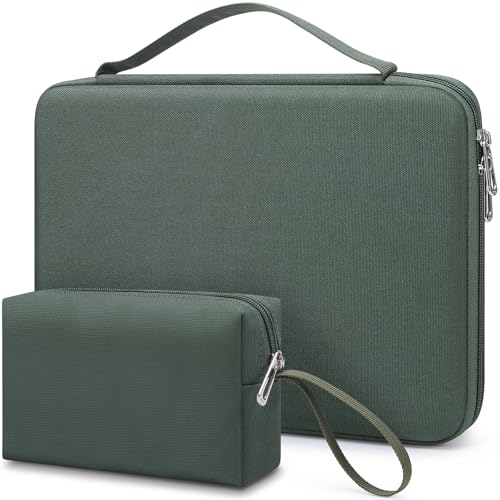 HYZUO 13.3-14 Inch Hard Shell Case Laptop Sleeve for MacBook Pro 14 M5/M4/M3/M2/M1 Pro/Max A3426 A3427 2026-2021, MacBook Pro/Air 13, Dell Pro 13/14 Premium, 13.8"-13" Surface Laptop, Moss Green - color: Moss Green, size: 13.3-14 Inch