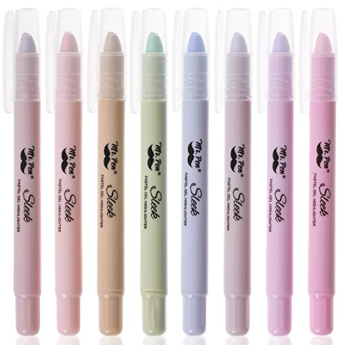 Mr. Pen- No Bleed Gel Highlighters, Morandi Colors, 8 Pack | Bible Highlighters and Pens No Bleed, Bible Markers for Study, Journaling, School Supplies and Accessories - color: Morandi Colors 1, size: 8 Pack