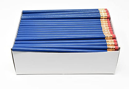 Pencil Guy Blank Round Pencils, Medium Blue | 144 to a box - color: Medium Blue, size: 1 Count (Pack of 144), style: Not Sharpened