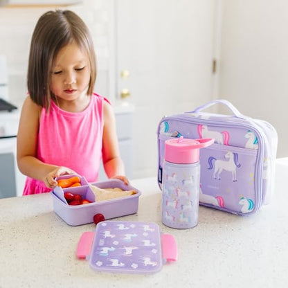 Wildkin Reusable Food Container for Kids – Airtight, Leak Resistant, Dishwasher Safe - Unicorn