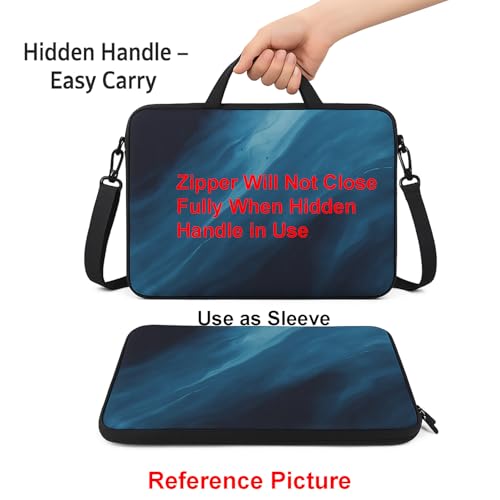 Meffort Inc 12 Inch Neoprene Laptop Sleeve Bag - Water Resistant, Hidden Handle, Adjustable Shoulder Strap, Dual Zipper, Fits Up to 11.6” - 12" Laptops - The Starring Night - Blue Dragon - color: Blue Dragon
