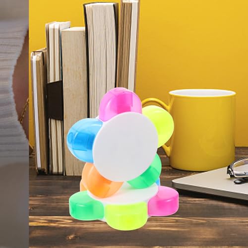 Uonlytech Petal Highlighter Pens Portable with Flower Shape Design 10pcs Pp Material Fluorescent Markers for Studying Essentials and Classroom Supplies