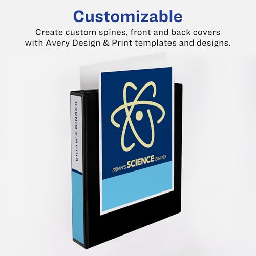 Avery Two-Tone Durable View 3 Ring Binder, 1.5 Inch Slant Rings, Blush/Sage Binder (17234) - color: Blush/Sage, size: 1.5"