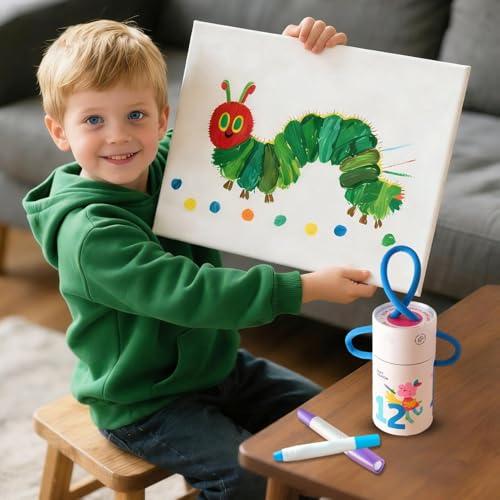 Washable Crayons 12 Pieces – Twistable No Sharpen, Easy Hold Kids Classroom, Kindergarten Home Travel Back School | Kids Classroom Kindergarten Home Travel Back School Party Favors Stocking Stuffer