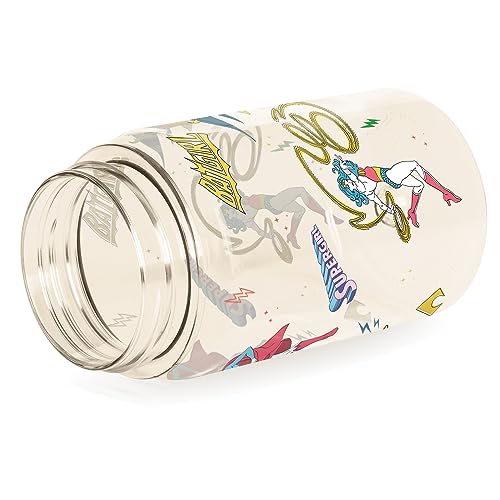 Simple Modern Kids DC Comics Water Bottle Plastic BPA-Free Tritan Cup with Leak Proof Straw Lid | Reusable and Durable for Toddlers, Girls | Summit Collection | 12oz, Super Gals - color: DC: Super Gals, style: Straw Lid | 12oz