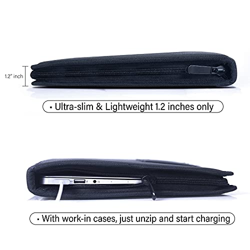 iBenzer Laptop Sleeve 11 inch Computer Carrying Bag PC Folio Case Compatible with MacBook Air 11 Chromebook Ultrabook Notebook Surface Book HP Dell Lenovo Yoga Acer Asus Apple, Black LS-FL11-BK - size: 11 Inch