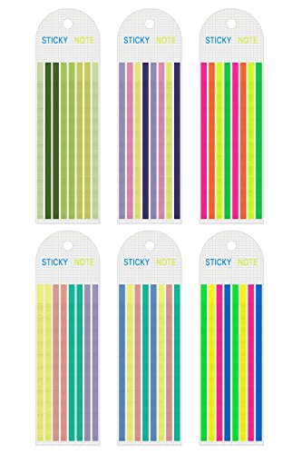 HAUTOCO 960PCS Highlighter Tape for Books, 6 Sheets Long Sticky Notes Tabs for Annotating Books, Transparent Highlighter Strips Index Flags Page Markers for Aesthetic Office School Study Supplies - color: Highlighter Tape - 960pcs