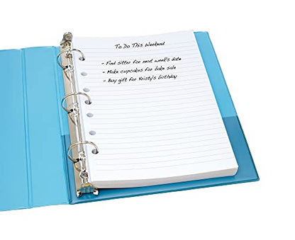 Avery Mini Binder Filler Paper for 3 Ring Binders or 7 Ring Binders, College Ruled, 5.5" x 8.5", 100 Sheets per Pack, 6 Packs, 600 Sheets Total (14230) - style: 6 Pack