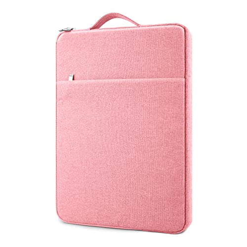13 Inch Laptop Sleeve Case Carrying Bag Compatible with 13 inch MacBook Air M4 M3 M2 M1/ Pro 13 M3 M2 M1, Waterproof Chromebook Cover Computer Zipper Pouch with Handle Pocket, Pink - color: Pink, size: 13"-13.3"