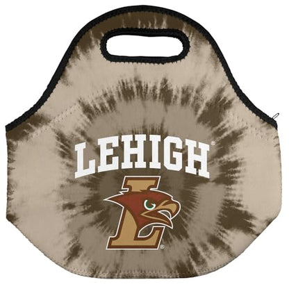 Campus Lab Lehigh University Tie-Dye Soft Neoprene Lunch Bag, Lightweight - color: Lehigh University Mountain Hawks