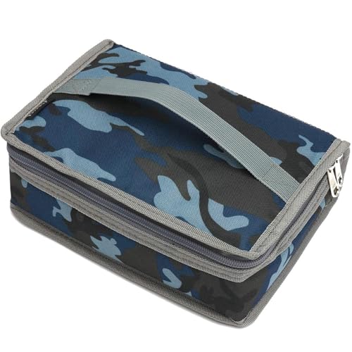 FlowFly Small Insulated Lunch box Portable Soft Bag Mini Cooler Thermal Meal Tote Kit with Handle for Work & School, Camo - color: Camo#143