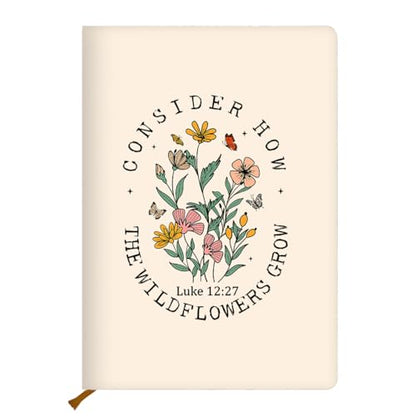 Beige Christian Hard Shell Journal Notebook, Bible Verse Gifts for Women, College Ruled Notebook, Inspirational Hardcover Notebooks, Journals for Writing Planner Note Taking 200 Sheets (5.8 x 8.3)-1 - color: Multi 1152